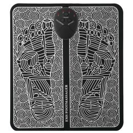 EMS Foot Massage Pad Electric Stimulator Massager Unit Leg Reshaping Muscle Pain Relax Foldable Massage Mat  - Battery Powered