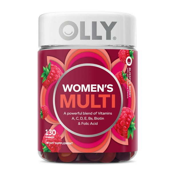 OLLY Women's Multivitamin Gummy, Health & Immune Support, Berry, 130 Count - OLLY OLLY Women's Multivitamin Gummy, Health & Immune Support, Berry, 130 Count - OLLY