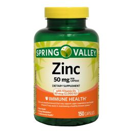 Spring Valley Zinc with Vitamin D Capsules Dietary Supplement;  50 mg;  150 Count - Spring Valley