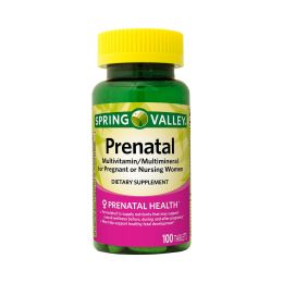 Spring Valley Prenatal Multivitamin/Multimineral Tablets Dietary Supplement;  100 Count - Spring Valley