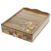 Wildflower Whimsy 4-Compartment Wood Coffee Pod Organizer, Floral - Brown