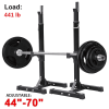 2 Pieces Adjustable Adjustable Squat Rack Stand - Black