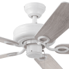 44" Black Traditional LED Ceiling Fan with 5 Blades, Light Kit, Pull Chains & Reverse Airflow - white