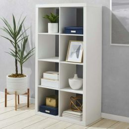 8-Cube Storage Organizer, White Texture - White Texture