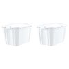 32 Gallon Grey Plastic Latching Lid Tote Set of 2 - White - 2