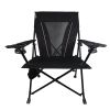 XXL Dual Lock Portable Camping and Sports Adult Chair, Vik Black - Black