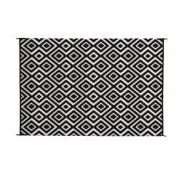 9" x 12" Gray Reversible RV Outdoor Patio Mat - 6 x 9-Black Diamond
