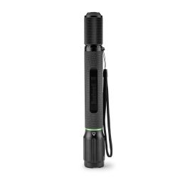 1800 Lumen Rechargeable Focusing Flashlight - IPX8 Waterproof, Black & Green - Black