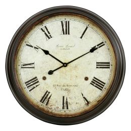 Emmaline Round Wall Clock - Brown