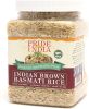 Pride Of India - Extra Long Brown Basmati Rice - Naturally Aged Healthy Grain - 1.5 LB