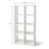 8-Cube Storage Organizer, White Texture - White Texture
