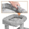 36" Cat Tree with Condo and Scratching Post Tower, Dark Gray - Light Gray