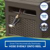 225 ft. Smart Trak Wicker Garden Hose Reel Guide and Hideaway, Java Brown - Brown