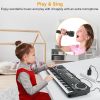 61 Keys Digital Music Electronic Keyboard Electric Piano Musical Instrument Kids Learning Keyboard - Black