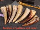 Natural Horn Comb Head Acupoint Massage Brush Fine Toothed Health Hair Comb Massage Brush - Default