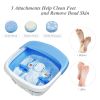 Foot Spa Bath Motorized Massager with Heat Red Light - blue