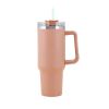 40oz Stainless Steel Handle Bottle Car Cup Double-layer Vacuum Iced Beer Cup Outdoor Portable Travel Insulation Cup - Chocolate - 40oz