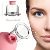 Vacuum Cupping Glass Jar Cellulite Massager For Face Acupuncture Hijama Suction Cup Reduce Puffiness Health Care Face Sucker - Blue