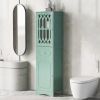 Tall Bathroom Cabinet, Freestanding Storage Cabinet with Drawer and Doors, MDF Board, Acrylic Door, Adjustable Shelf, Green - as Pic
