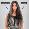 Hair Dryer 3 in 1 Hot Air Brush Styler and Volumizer Blow Dryer Salon Blower Brush Electric Hair Straightener Curler Comb - black