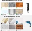 Shower Corner Shelf Caddy 2 Pack shower Organizer Corner No Drill Shower Storage Rust Proof Bathroom Corner Wall Shelf shampoo holder Silver - Black