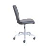 Mid-Back Office Chair with Matching Color Casters, Teal Faux Leather - Gray