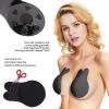 Invisible Brace Breast Lift Push Up Bra Silicone Nipple Sticky Cover - black - 9.5cm[5pcs]