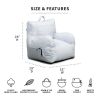 Dorm Bean Bag Chair, Kids/Teens, Smartmax 3ft, Black - Gray