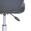 Mid-Back Office Chair with Matching Color Casters, Teal Faux Leather - Gray