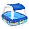 Sea Captain Inflatable Outdoor Pool with UV Careful SunShade - blue