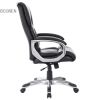 Comfortable Office Chair with Bonded Leather and PVC Upholstery, Adjustable Armrests, and Gas Lift - as Pic