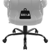Faux Leather Swivel Office Chair with Ergonomic High Back for Home Office, White - Black