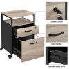 Industrial Rolling File Cabinet with 2 Drawers, Rustic Gray - Rustic Gray