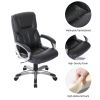 Comfortable Office Chair with Bonded Leather and PVC Upholstery, Adjustable Armrests, and Gas Lift - as Pic