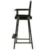 30" Director's Chair Black Frame-Black Canvas - Black