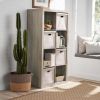 8-Cube Storage Organizer, White Texture - Rustic Gray