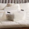 45 Quart Plastic Storage Box with Buckles, Clear, Set of 4 - Set of 4