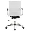 37.5 in Manager's Chair with Adjustable Height & Swivel, 250 lb. Capacity, Black - White