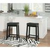 Claridge 26" Backless Counter Stool, Black with Black Faux Leather, Includes 1 Stool - Black/Black Faux Leather