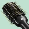 Hair Dryer 3 in 1 Hot Air Brush Styler and Volumizer Blow Dryer Salon Blower Brush Electric Hair Straightener Curler Comb - black