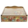 Wildflower Whimsy 4-Compartment Wood Coffee Pod Organizer, Floral - Brown