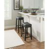 Claridge 26" Backless Counter Stool, Black with Black Faux Leather, Includes 1 Stool - Black/Black Faux Leather