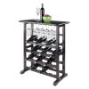 Wood Vinny 24-Bottle Wine Rack, Espresso, Espresso Finish - Espresso