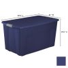 45 Gallon Wheeled Latch Tote Plastic, Stadium Blue, Set of 4 - Stadium Blue - 4.0