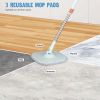 Spin Mop and Bucket with Wringer Set, Self Separate Clean and Dirty Water System - Green