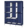 71" Portable Closet Wardrobe Clothes Rack Storage Organizer with Shelf Navy RT - Navy