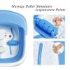 Foot Spa Bath Motorized Massager with Heat Red Light - blue