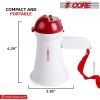 Megaphone Handheld Mini Bullhorn Cheer Loudspeaker Bull Horn Speaker Small Megaphono Siren Sling Strap Portable 5Core HW 1 BTRY - (XS) HW1 +Battery