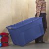 45 Gallon Wheeled Latch Tote Plastic, Stadium Blue, Set of 4 - Stadium Blue - 4.0