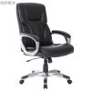 Comfortable Office Chair with Bonded Leather and PVC Upholstery, Adjustable Armrests, and Gas Lift - as Pic